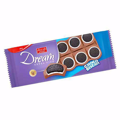 شکلات شیری با کرم شیری و بیسکویت کاکائویی 80g شیرین عسل دریم اکسترا فاین