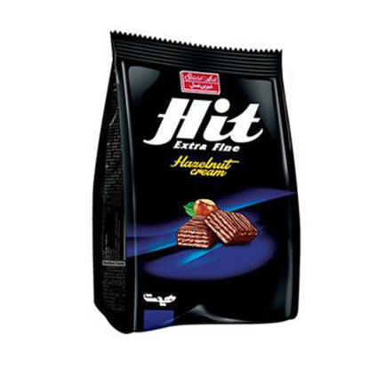 ویفر پاکتی روکشدار کاکائویی با طعم فندق شیرین عسل مدل هیت حجم 150G
