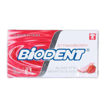 آدامس مینی استیک بدون شکر با طعم توت فرنگی بایودنت