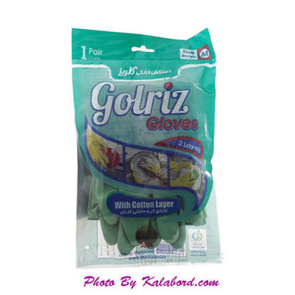 دستکش خانگی ساق کوتاه گلریز سایز متوسط