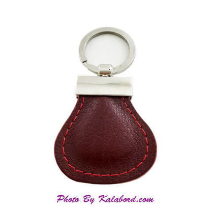 تصویر  جاکلیدی چرمی مدل گلدونی