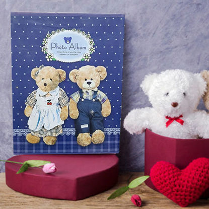 تصویر  آلبوم عکس طرح خرس سرمه ای با ظرفیت 40 عکس