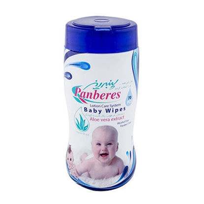 تصویر  دستمال مرطوب کودک پنبه ریز مدل Aloe Vera بسته 70 عددی