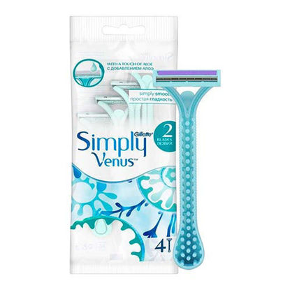 تصویر  خود تراش 2 لبه ژیلت مدل SIMPLY VENUS بسته 4 عددی