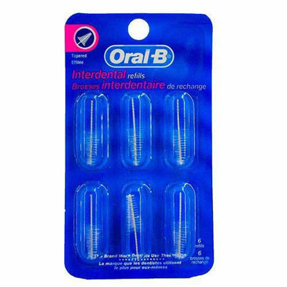 تصویر  سری یدک مسواک بین دندانی اورال-بی مدل refills بسته 6 عددی