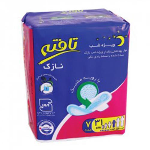 تصویر  نوار بهداشتی شبانه تافته مدل Thin بسته 7 عددی