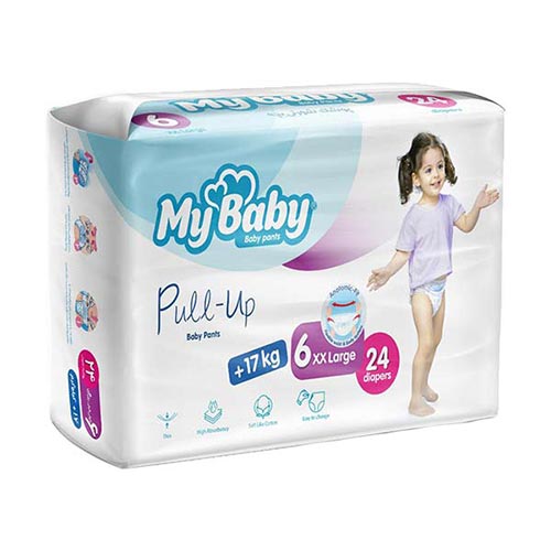 پوشک شورتی مای بیبی پول آپ سایز 6 بسته 24 عددی