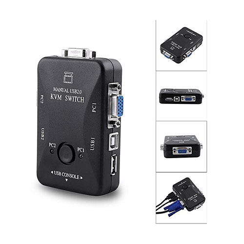 کی وی ام سوئیچ 2 پورت USB دستی رویال