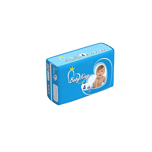 پوشک بی بی کینگ سایز 4 بسته 34 عددی
