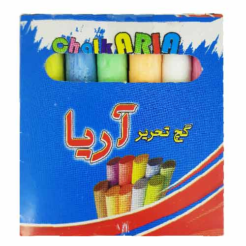 تصویر  گچ تحریر رنگی آریا بسته 6 عددی