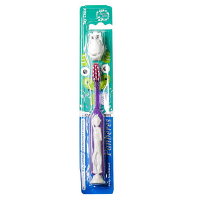 تصویر  مسواک کودک پنبه ریز خیلی نرم رنگ بنفش