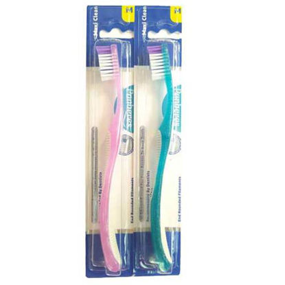 تصویر  مسواک بزرگسال پنبه ریز مدیوم مدل MAXI CLEAN رنگ سبز