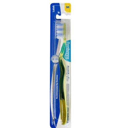 تصویر  مسواک بزرگسال پنبه ریز مدیوم مدل لاله رنگ زرد