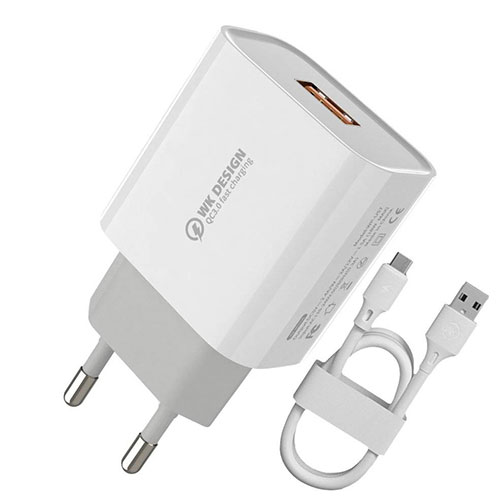 تصویر  شارژر دیواری مکس اسپید مدل WP-U57 به همراه کابل تبدیل Micro USB