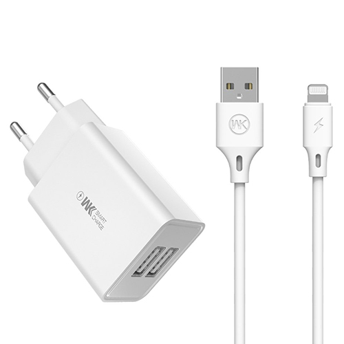 تصویر  شارژر دیواری مکس اسپید مدل WP-U56 به همراه کابل تبدیل Lightning