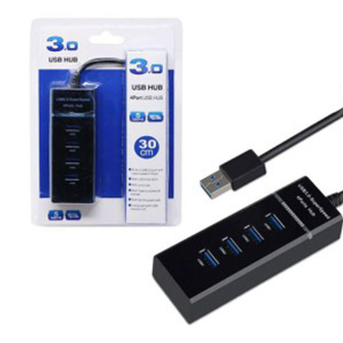 تصویر  هاب 4 پورت USB 3.0 طول 30 سانتی متر