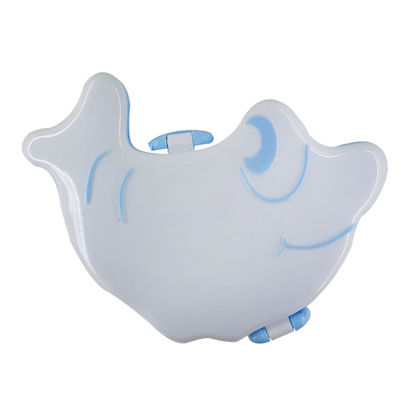تصویر  ظرف غذای کودک طرح دلفین رنگ آبی