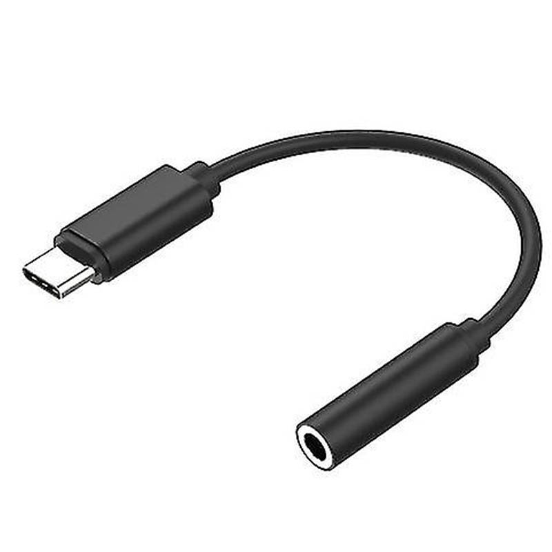 تصویر  مبدل USB-C به جک 3.5 میلی متر صدا مشکی
