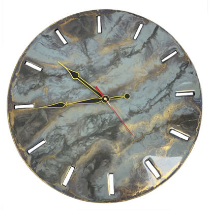 تصویر  ساعت چوب و رزین مدل کد T11