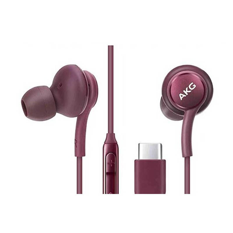 تصویر  هندزفری AKG مدل USB_C رنگ زرشکی