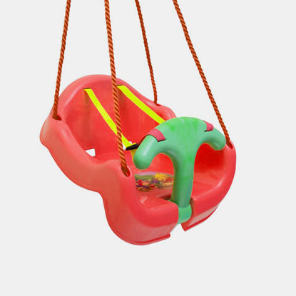 تصویر  تاب کودک قرمز رنگ هانی