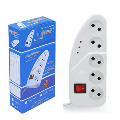 تصویر  محافظ ولتاژ و چند راهی تکسان 110