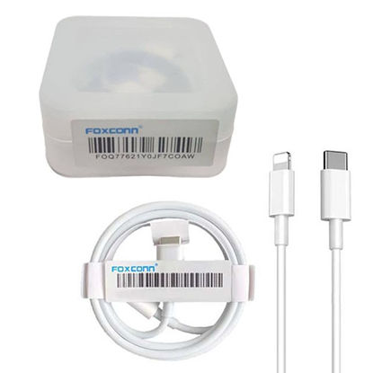 تصویر  کابل شارژ USB-C به لایتنینگ Foxconn طول 1 متر جعبه ای