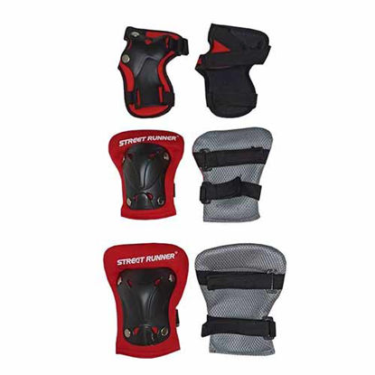 تصویر  ست لوازم ایمنی استریت رانر 6 تکه قرمز