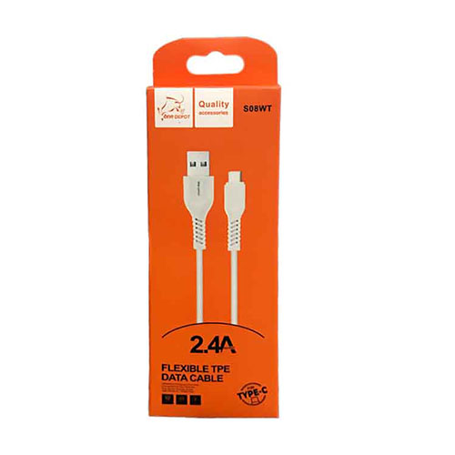 تصویر  کابل تبدیل USB به USB-C وان دیپوت مدل S08WT طول 1 متر-بدون پک