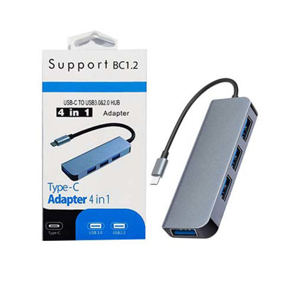 تصویر  هاب تایپ سی 4 پورت USB 3.0
