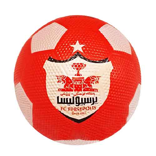 تصویر  توپ فوتبال لاستیکی سایز 4 طرح پرسپولیس