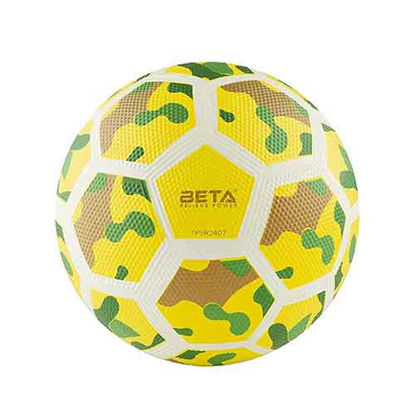 تصویر  توپ فوتبال لاستیکی بتا سایز 4 طرح ارتشی زرد