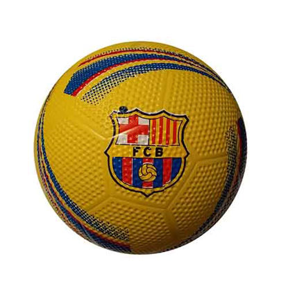 تصویر  توپ فوتبال لاستیکی سایز 4 طرح بارسلونا