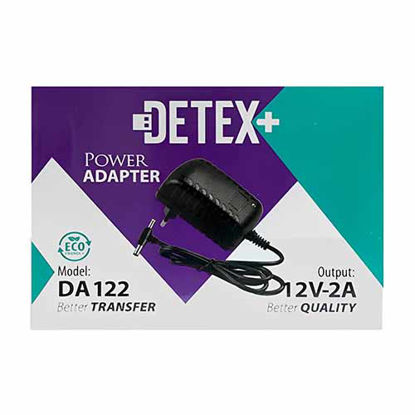 تصویر  آداپتور 12 ولت 2 آمپر Detex مدل DA122
