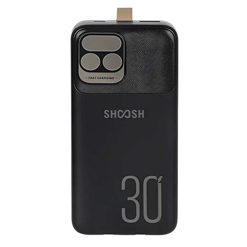 تصویر  پاوربانک شوش مدل SH-130 ظرفیت 30000 میلی آمپر ساعت مشکی
