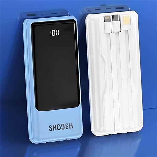 تصویر  پاوربانک شوش مدل SH-115 ظرفیت 10000 میلی آمپر ساعت سفید