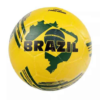 تصویر  توپ فوتبال لاستیکی سایز 4 طرح برزیل