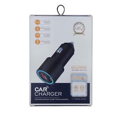 تصویر  شارژر فندکی 48 وات فلزی مدل WKN-C078