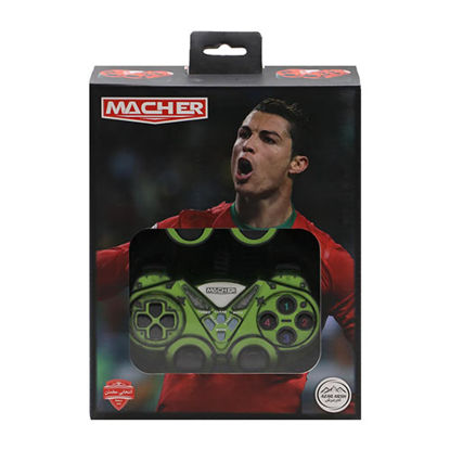 تصویر  دسته بازی دوبل شوکدار MACHER مدل MR-62 رنگ سبز