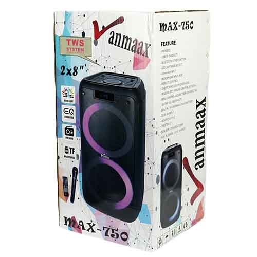 تصویر  اسپیکر بلوتوثی قابل حمل وان مکس مدل MAX-750