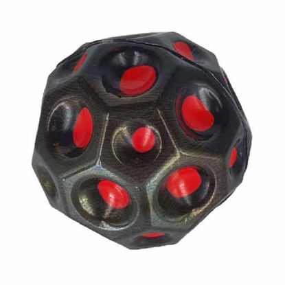 تصویر  توپ پرشی اسفنجی مشکی و قرمز