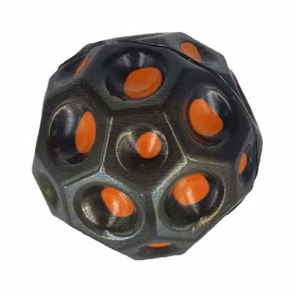 تصویر  توپ پرشی اسفنجی مشکی و نارنجی