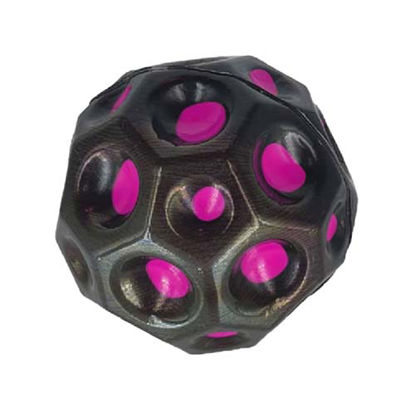 تصویر  توپ پرشی اسفنجی مشکی و بنفش روشن