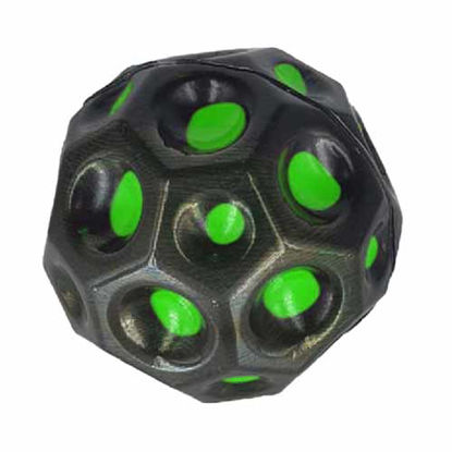 تصویر  توپ پرشی اسفنجی مشکی و سبز