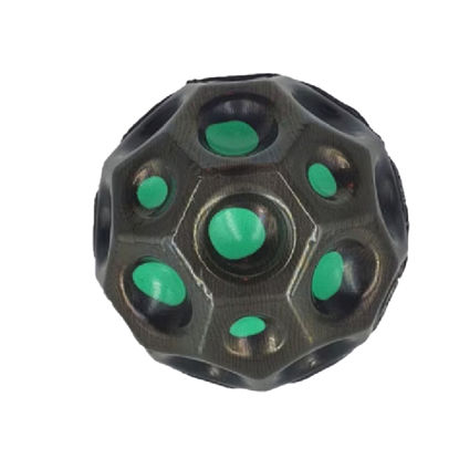 تصویر  توپ پرشی اسفنجی مشکی و سبزآبی