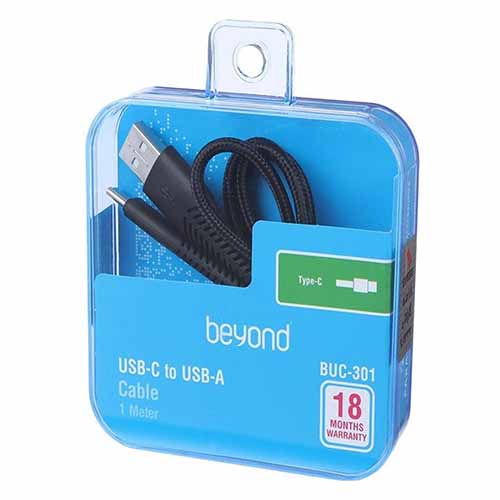 تصویر  کابل USB به USB-C بیاند مدل BUC-301 رنگ مشکی