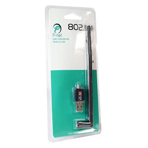 تصویر  کارت شبکه USB بی سیم آنتن بلند پی نت مدل co.300