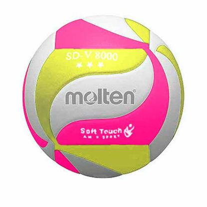 تصویر  توپ والیبال مولتن مدل SD-V 8000 رنگ (صورتی-زرد)