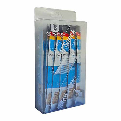 تصویر  بستنی گربه بایو موزارا طعم تن ماهی بسته 12 عددی