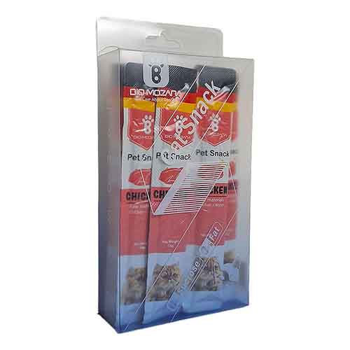 تصویر  بستنی گربه بایو موزارا طعم مرغ بسته 12 عددی